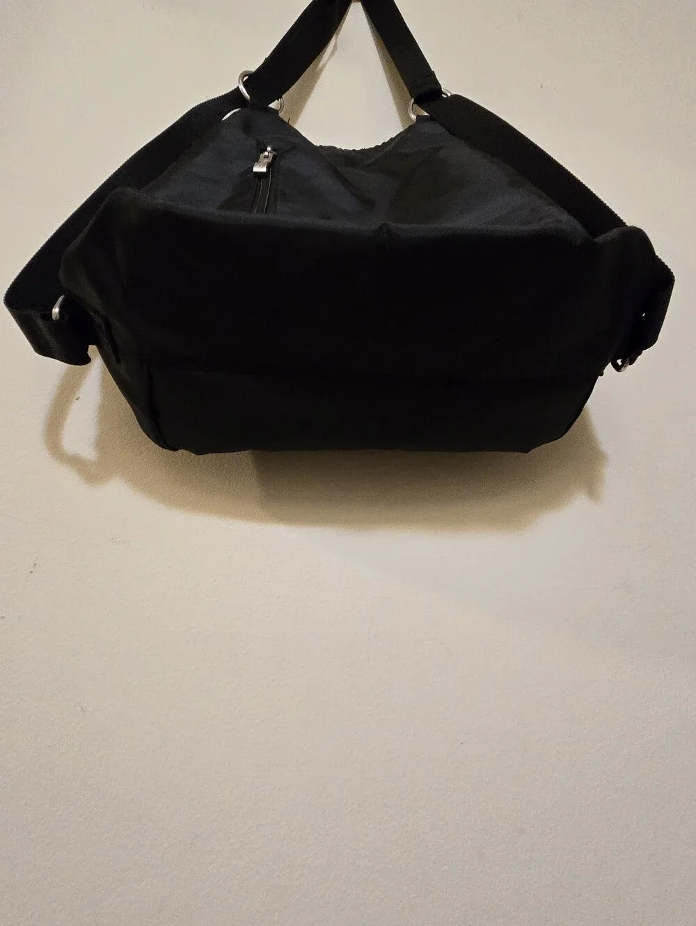 Black  Baggallini Backpack Bag with Silver Turn-Lock Closure